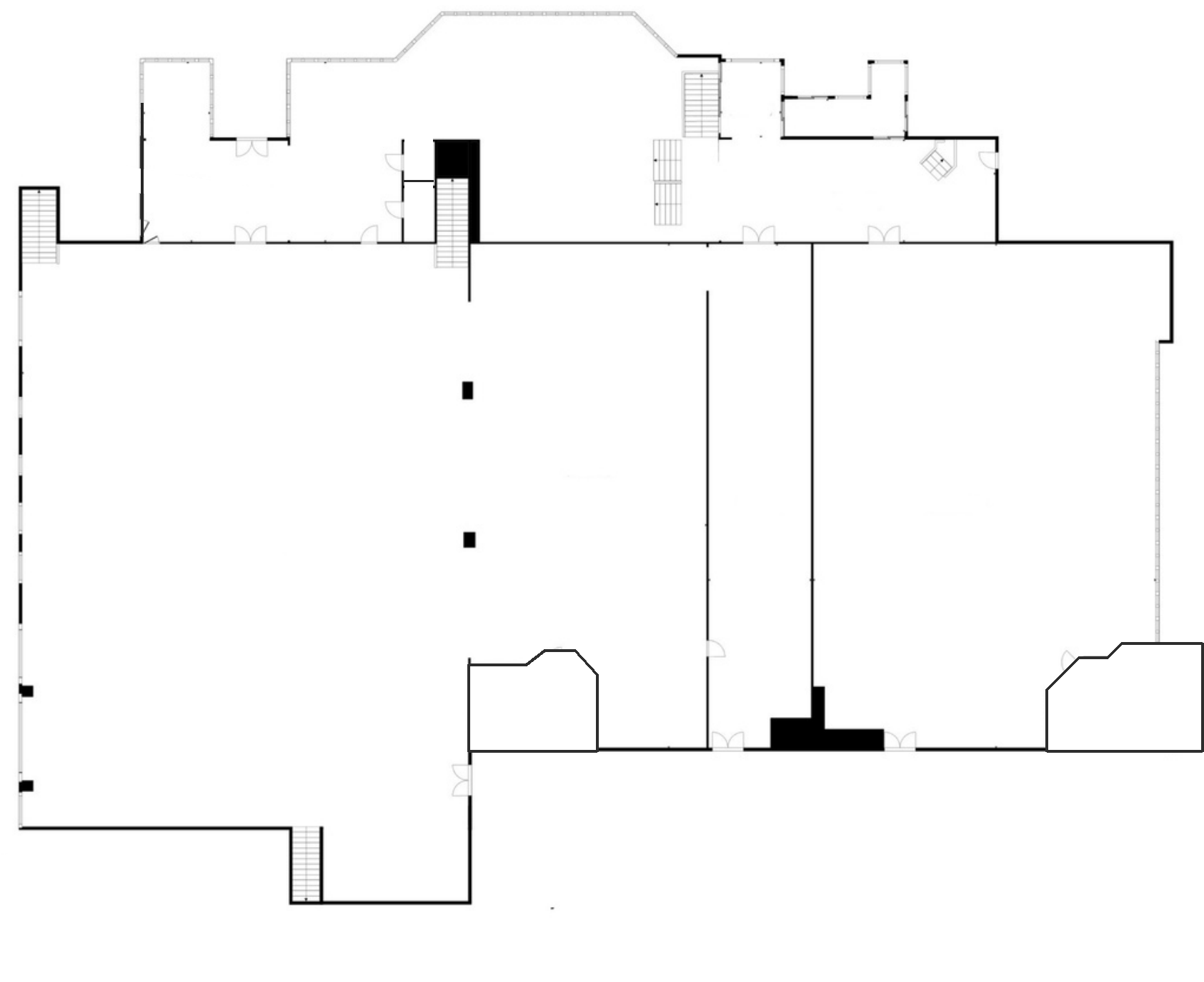 Plan du niveau principal de Plaza Le Rizz avec Sofia, Siena, Adriana et le foyer